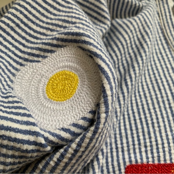 Zara Striped Top with Fun Embroidery - Size S - Picture 4 of 6